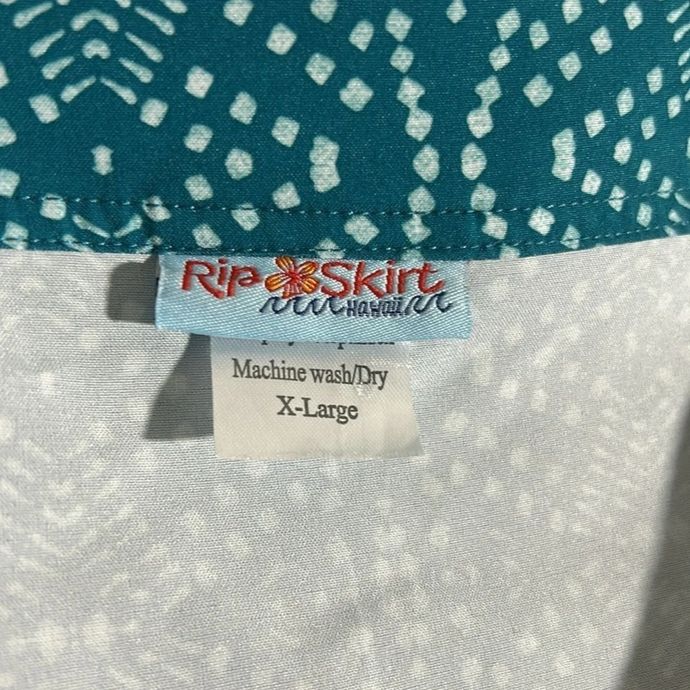 Rip Skirt Hawaii Teal Patterned Women's Skirt